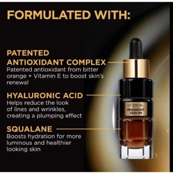 Loreal Paris- NEW Antioxidant Midnight Serum- Age Perfect• Travellers Size 3.8ML - Picture 6 of 7